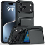 Kalebol Flip Card Wallet Holder Shockproof Phone Case, For iPhone 17 Pro Max, For iPhone 17 Pro, For iPhone 17, For iPhone Air, For iPhone 16 Pro Max, For iPhone 16 Pro, For iPhone 16 Plus, For iPhone 16