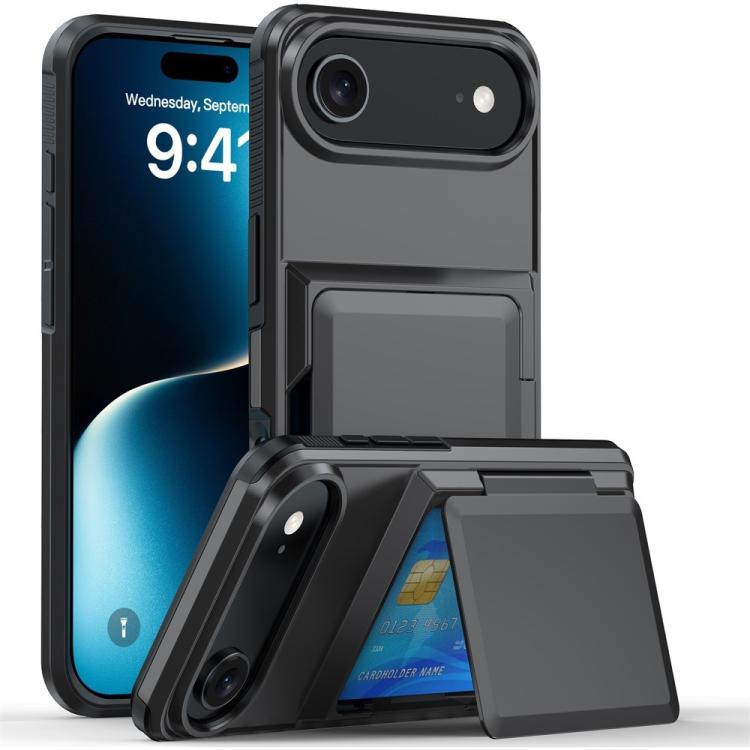 Kalebol Flip Card Wallet Holder Shockproof Phone Case, For iPhone 17 Pro Max, For iPhone 17 Pro, For iPhone 17, For iPhone Air, For iPhone 16 Pro Max, For iPhone 16 Pro, For iPhone 16 Plus, For iPhone 16