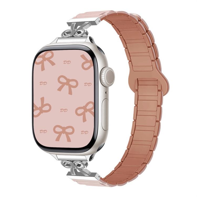 Bow Small Waist Magnetic Silicone Watch Band, For Apple Watch 46mm / 49mm / 45mm / 44mm, For Apple Watch 42mm / 41mm / 40mm / 38mm