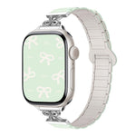 Bow Small Waist Magnetic Silicone Watch Band, For Apple Watch 46mm / 49mm / 45mm / 44mm, For Apple Watch 42mm / 41mm / 40mm / 38mm