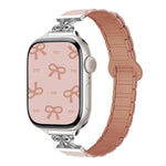 Bow Small Waist Magnetic Silicone Watch Band, For Apple Watch 46mm / 49mm / 45mm / 44mm, For Apple Watch 42mm / 41mm / 40mm / 38mm