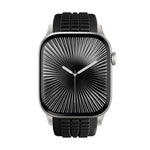 Knurled Texture Folding Buckle Silicone Watch Band, For Apple Watch 46mm / 49mm / 45mm / 44mm