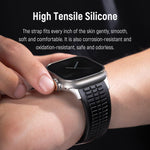 Knurled Texture Folding Buckle Silicone Watch Band, For Apple Watch 46mm / 49mm / 45mm / 44mm