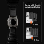 Knurled Texture Folding Buckle Silicone Watch Band, For Apple Watch 46mm / 49mm / 45mm / 44mm