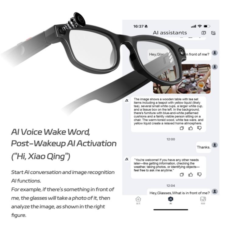 G1 Smart Glasses, Support AI Translation / Take Photos / AI Conversation