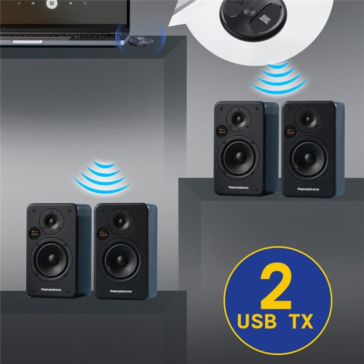 For TV PC LE524 USB Bluetooth 5.4 Audio Transmitter 50m Range Dual Connection Adapter, LE524