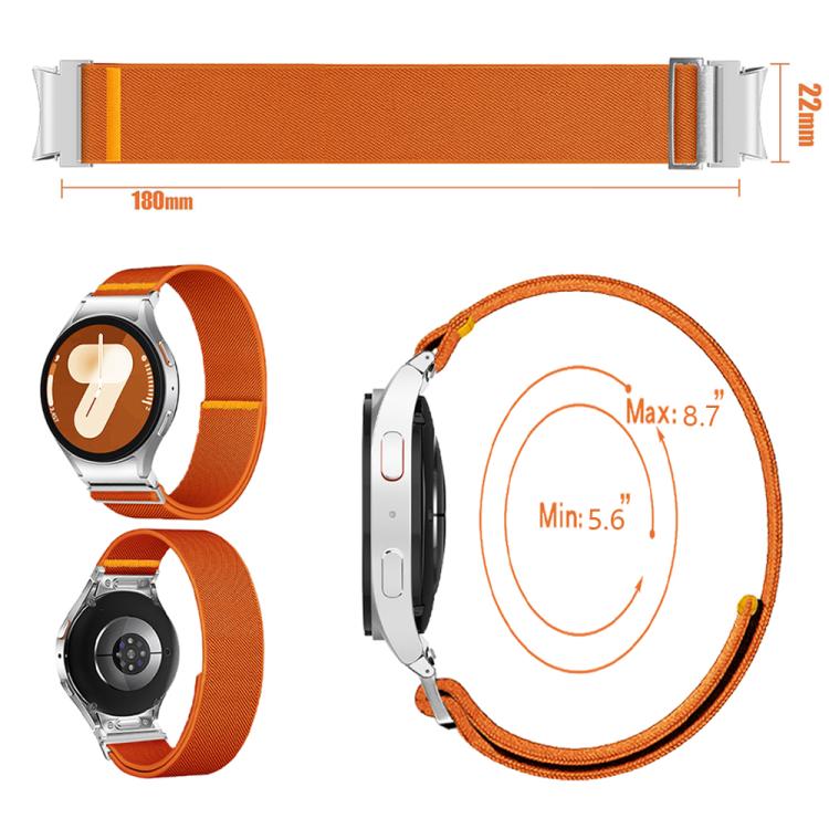 Adjustable Single Loop Elastic Nylon Watch Band, For Samsung Galaxy Watch FE / 7 / 6 / 5 / 4