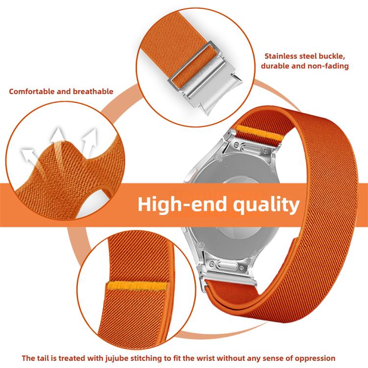 Adjustable Single Loop Elastic Nylon Watch Band, For Samsung Galaxy Watch FE / 7 / 6 / 5 / 4
