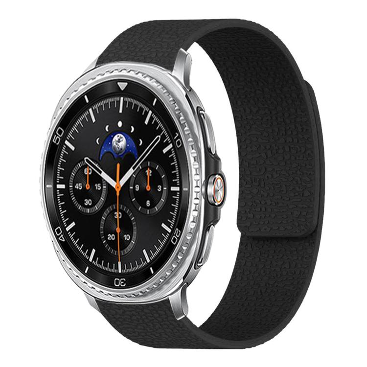 Lychee Texture Soft Magnetic Silicone Watch Band, For Samsung Galaxy Watch Ultra 47mm / Ultra 2025, For Samsung Galaxy Watch8 / 8 Classic