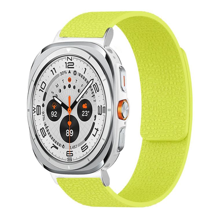 Lychee Texture Soft Magnetic Silicone Watch Band, For Samsung Galaxy Watch Ultra 47mm / Ultra 2025, For Samsung Galaxy Watch8 / 8 Classic