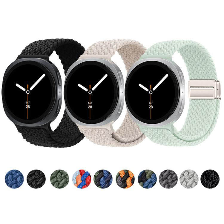 Loop Magnetic Buckle Braided Nylon Watch Band, For Samsung Galaxy Watch8 / Watch8 Classic