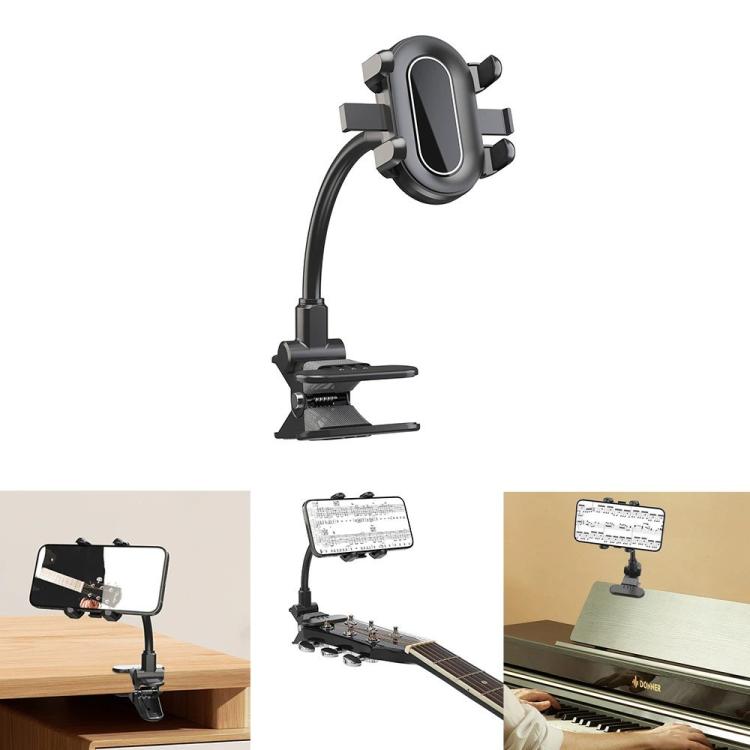 For Electric Guitar Bass Ukulele Piano Panel Live Teaching Universal Phone Holder, X040