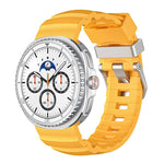 Silver Buckle Silicone Watch Band, For Samsung Galaxy Watch8 / Watch8 Classic