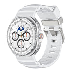 Silver Buckle Silicone Watch Band, For Samsung Galaxy Watch8 / Watch8 Classic