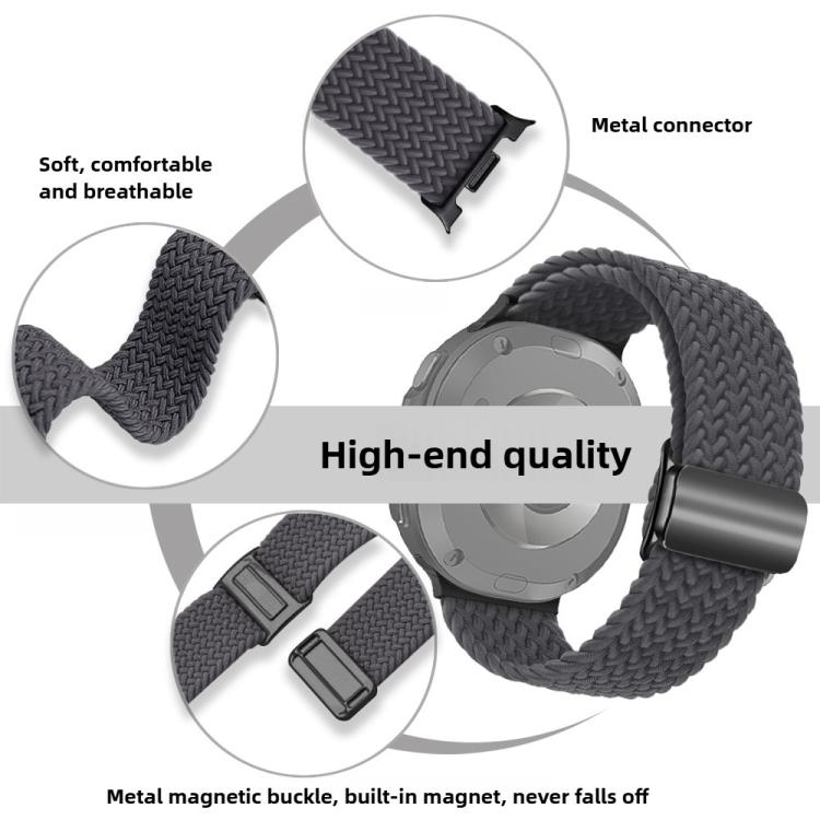 Magnetic Buckle Braided Nylon Watch Band, For Samsung Galaxy Watch8 / Watch8 Classic