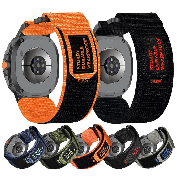 Two Sections Nylon Hook And Loop Fastener Watch Band, For Samsung Galaxy Watch8 / Watch8 Classic