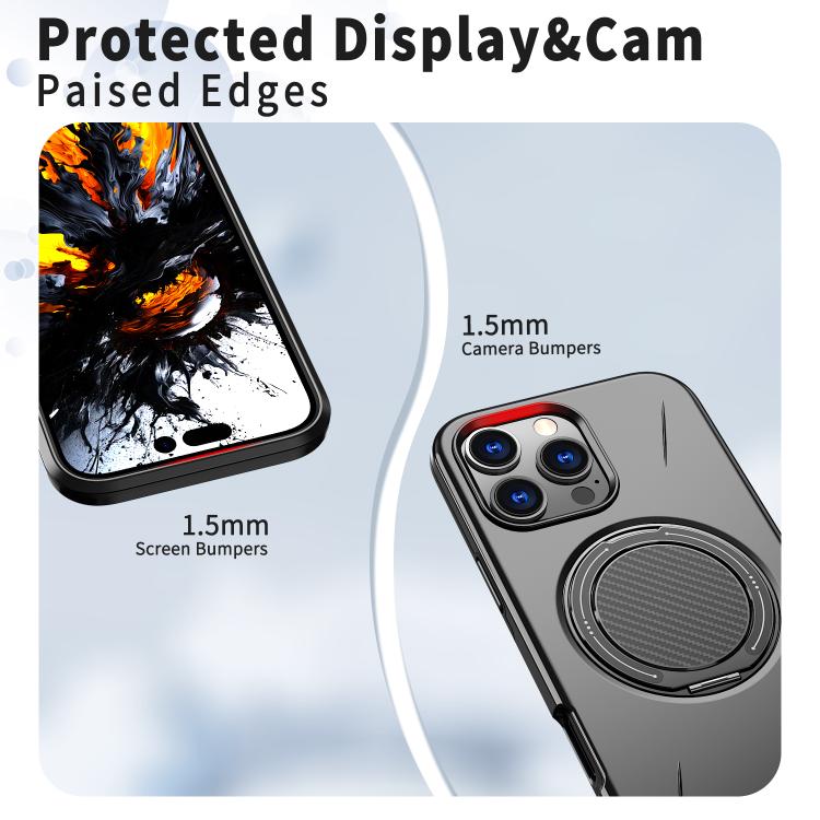 Kalebol Magnetic MagSafe Rotation Holder PC Phone Case, For iPhone 14 Pro, For iPhone 14 Pro Max, For iPhone 13 Pro Max, For iPhone 13 Pro, For iPhone 13