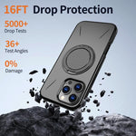 Kalebol Magnetic MagSafe Rotation Holder PC Phone Case, For iPhone 13 Pro, For iPhone 13, For iPhone 17e / 16e