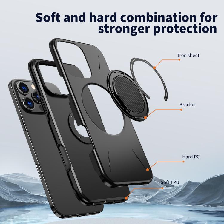 Kalebol Magnetic MagSafe Rotation Holder PC Phone Case, For iPhone 13 Pro, For iPhone 13, For iPhone 17e / 16e