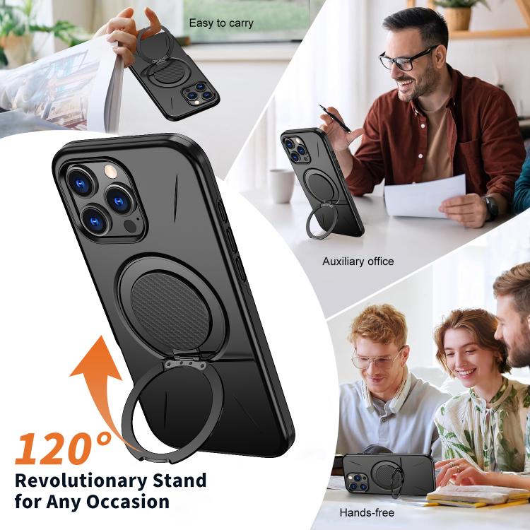 Kalebol Magnetic MagSafe Rotation Holder PC Phone Case, For iPhone 13 Pro, For iPhone 13, For iPhone 17e / 16e