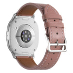 Stainless Steel Silver Buckle Genuine Leather Watch Band, For Samsung Galaxy Watch8 / Watch8 Classic