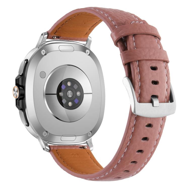 Lychee Texture Genuine Leather Watch Band, For Samsung Galaxy Watch8 / Watch8 Classic