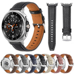 Lychee Texture Genuine Leather Watch Band, For Samsung Galaxy Watch8 / Watch8 Classic