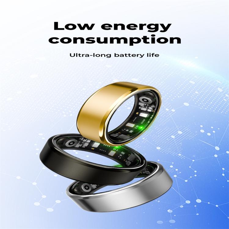 R100 SIZE 8 Smart Ring, Support Heart Rate / Blood Oxygen / Sleep Monitoring / Remote Photography