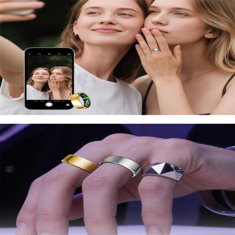 R100 SIZE 9 Smart Ring, Support Heart Rate / Blood Oxygen / Sleep Monitoring / Remote Photography