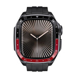 Scale Model Integrated Metal Frame Silicone Watch Band, For Apple Watch Series 10 46mm