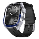 Scale Model Integrated Metal Frame Silicone Watch Band, For Apple Watch Series 10 46mm