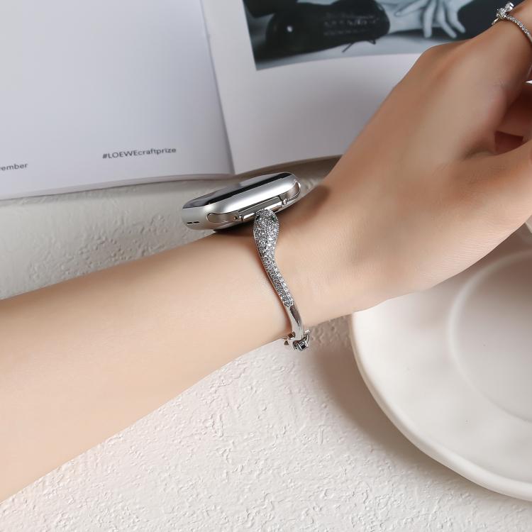 Copper Inlaid Zircon Snake Head Watch Band, For Apple Watch 46mm / 49mm / 45mm / 44mm, For Apple Watch 42mm / 41mm / 40mm / 38mm