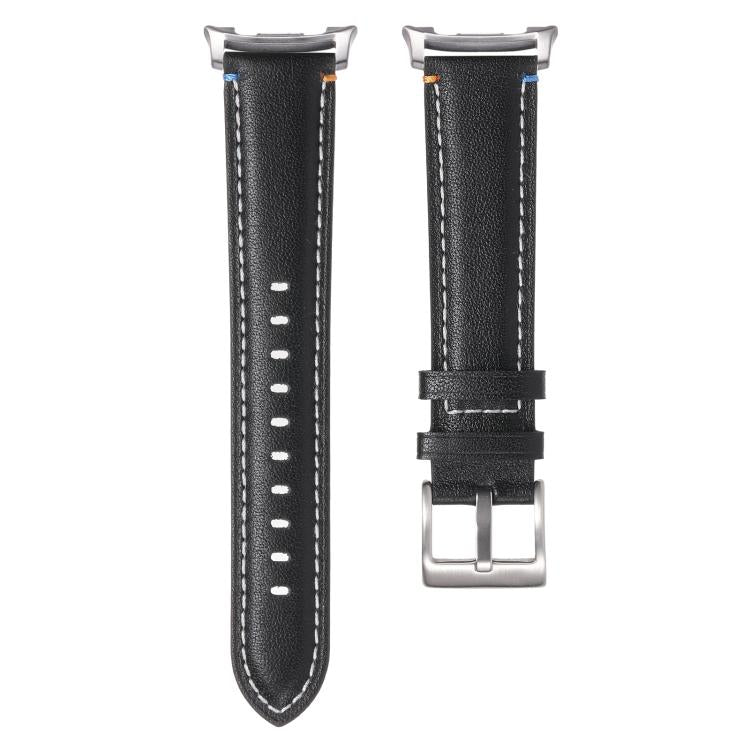 Stitched Genuine Leather Watch Band, For Samsung Galaxy Watch8 / Watch8 Classic