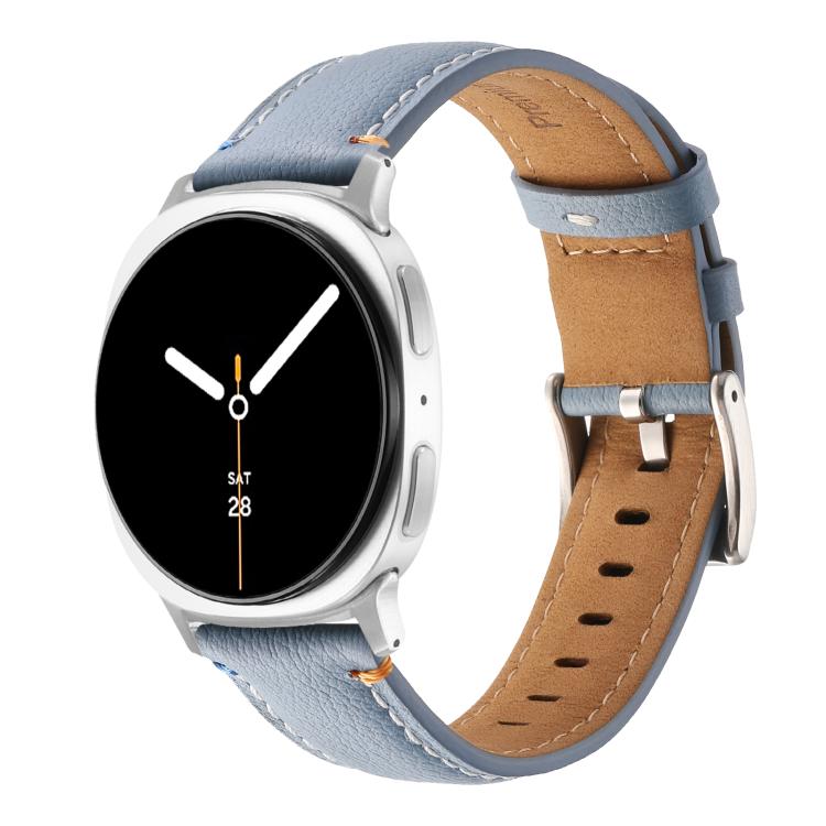 Stitched Genuine Leather Watch Band, For Samsung Galaxy Watch8 / Watch8 Classic