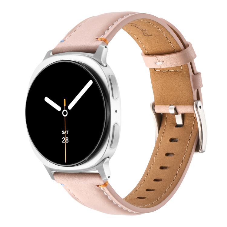 Stitched Genuine Leather Watch Band, For Samsung Galaxy Watch8 / Watch8 Classic