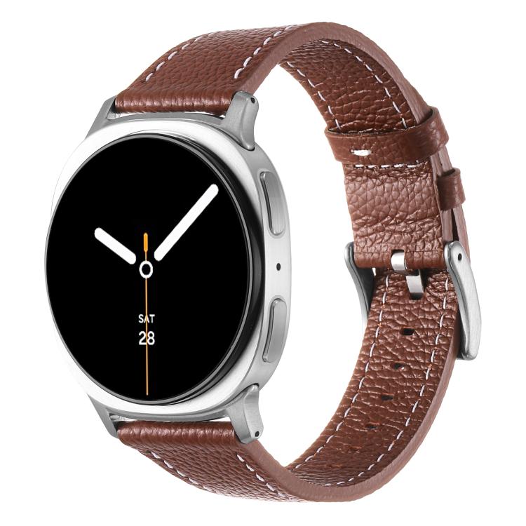 Double Sided Lychee Texture Leather Watch Band, For Samsung Galaxy Watch8 / Watch8 Classic