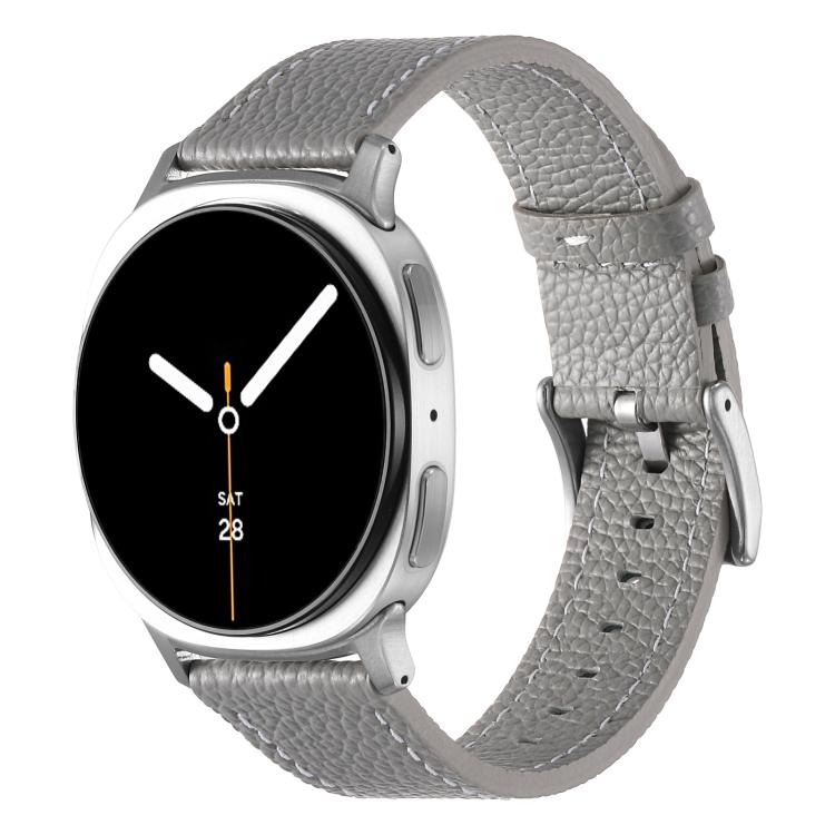 Double Sided Lychee Texture Leather Watch Band, For Samsung Galaxy Watch8 / Watch8 Classic