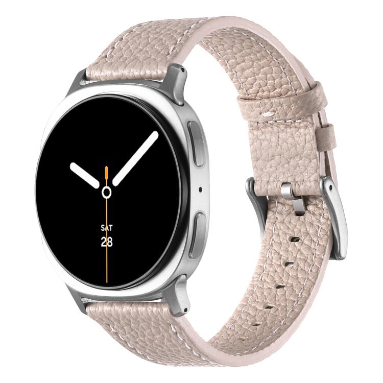 Double Sided Lychee Texture Leather Watch Band, For Samsung Galaxy Watch8 / Watch8 Classic