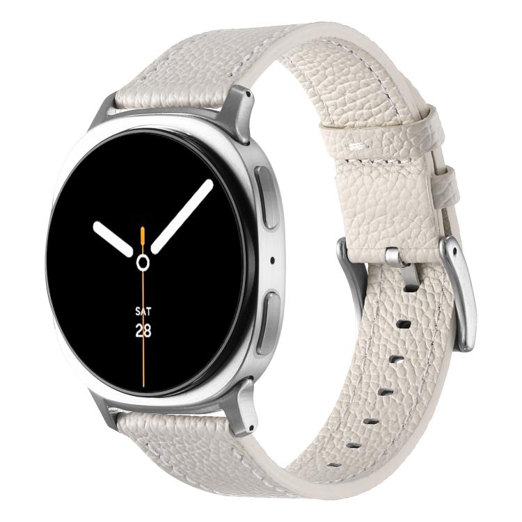 Double Sided Lychee Texture Leather Watch Band, For Samsung Galaxy Watch8 / Watch8 Classic