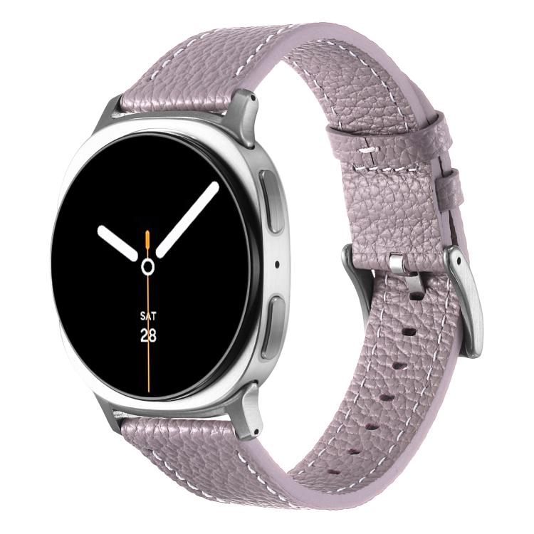 Double Sided Lychee Texture Leather Watch Band, For Samsung Galaxy Watch8 / Watch8 Classic