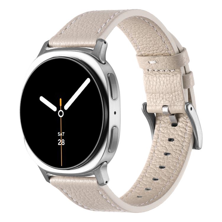 Double Sided Lychee Texture Leather Watch Band, For Samsung Galaxy Watch8 / Watch8 Classic