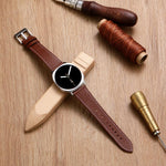 Double Sided Lychee Texture Leather Watch Band, For Samsung Galaxy Watch8 / Watch8 Classic