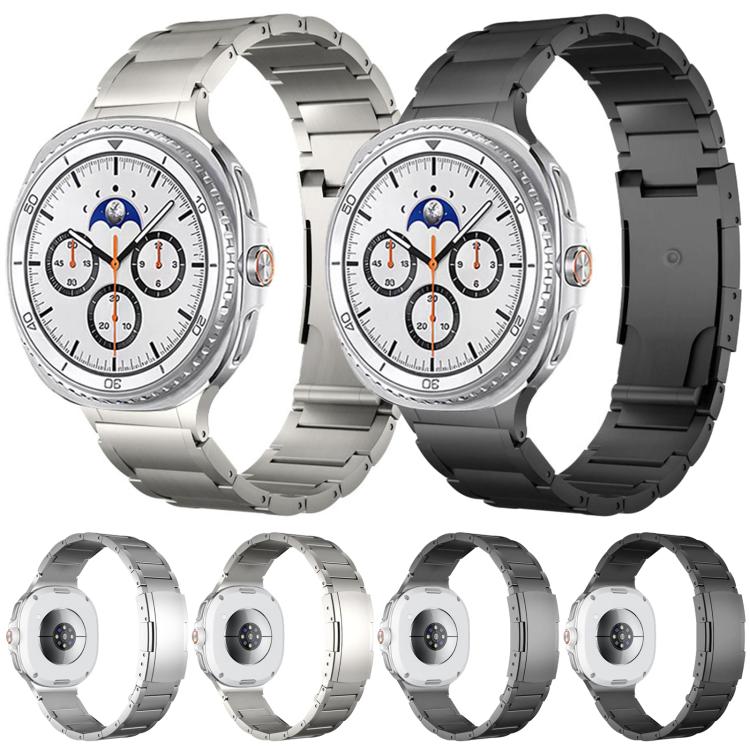 Integrated Three Beads Tortoise Buckle Metal Watch Band, For Samsung Galaxy Watch8 / Watch8 Classic