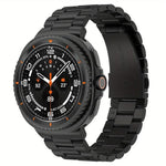 Integrated Three Beads Metal Titanium Watch Band, For Samsung Galaxy Watch8 / Watch8 Classic