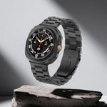 Integrated Three Beads Metal Titanium Watch Band, For Samsung Galaxy Watch8 / Watch8 Classic