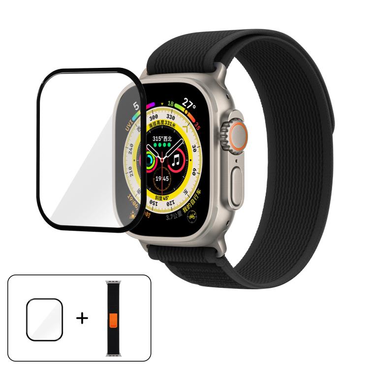 Wild Path Loop Nylon Watch Band with 3D Curved Film, For Apple Watch 6 / 5 / 4 / SE 40mm, For Apple Watch Ultra / 2 49mm, For Apple Watch Series 9 / 8 / 7 45mm