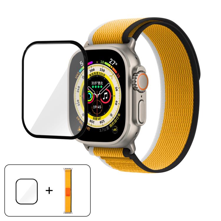 Wild Path Loop Nylon Watch Band with 3D Curved Film, For Apple Watch 6 / 5 / 4 / SE 40mm, For Apple Watch Ultra / 2 49mm, For Apple Watch Series 9 / 8 / 7 45mm