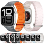 I-Shaped Magnetic Silicone Watch Band, For Apple Watch 46mm / 49mm / 45mm / 44mm, For Apple Watch 42mm / 41mm / 40mm / 38mm
