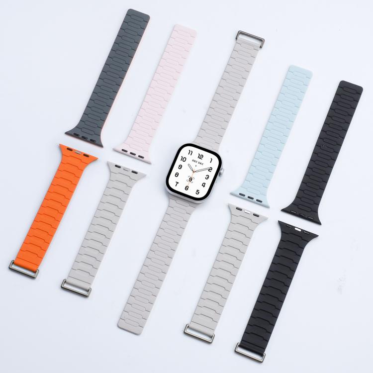 I-Shaped Magnetic Silicone Watch Band, For Apple Watch 46mm / 49mm / 45mm / 44mm, For Apple Watch 42mm / 41mm / 40mm / 38mm