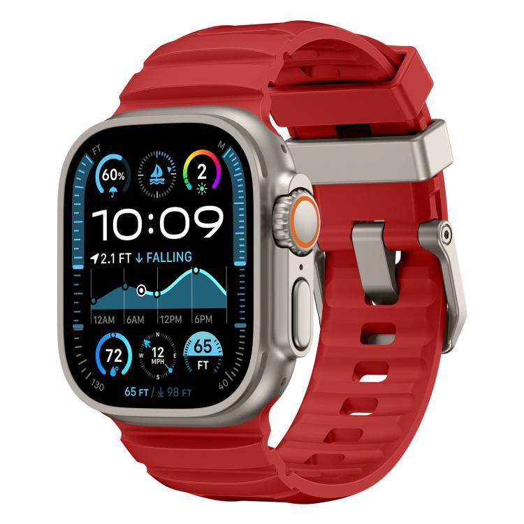 Rock-Peak Silicone Watch Band, For Apple Watch 46mm / 49mm / 45mm / 44mm